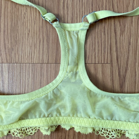 ❤️ Victoria’s Secret Racerback Perfect Coverage Bra 34C Yellow - Picture 5 of 8